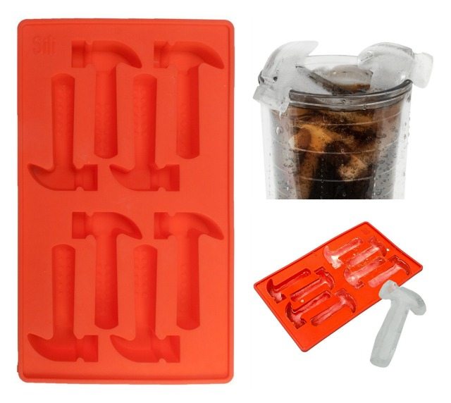 Gift ideas for DIY'ers - Hammer shaped ice cube tray 