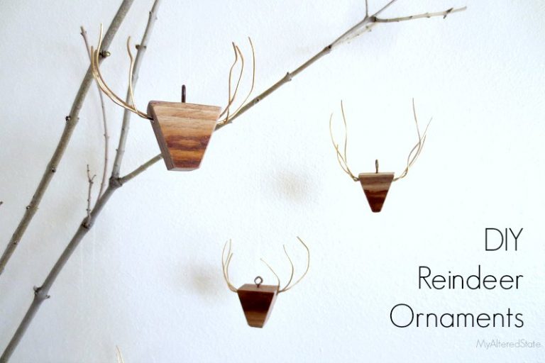 Wooden Reindeer Ornaments