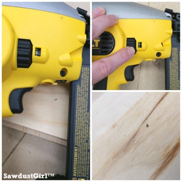 How to Choose a Nail Gun to Buy in 2021 - Depth setting for cordless DeWalt nail gun