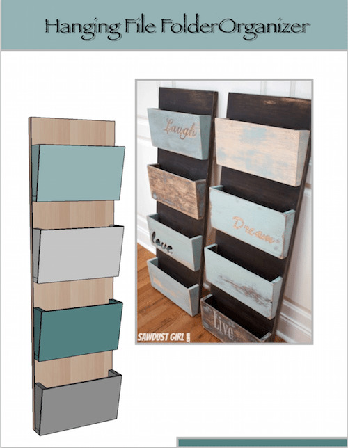 Hanging Organizer Diy Project Dremel Fortiflex Review Sawdust Girl - Diy Hanging Wall Folders