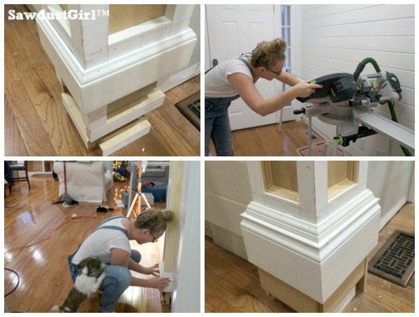 How to build decorative columns in a doorwaymiter corners