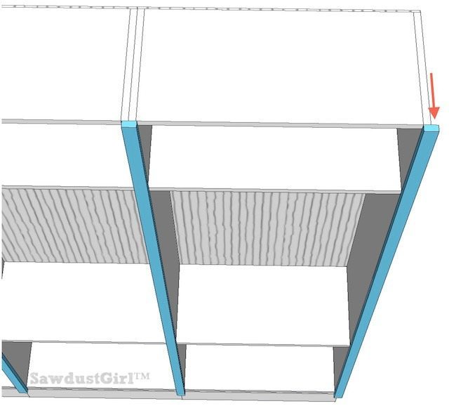 Library wall to wall bookcases - free and easy plans from https://sawdustgirl.com.