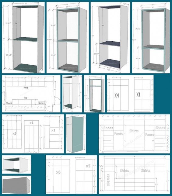 Master Closet Design Sawdust Girl   Build Plans 565x645 