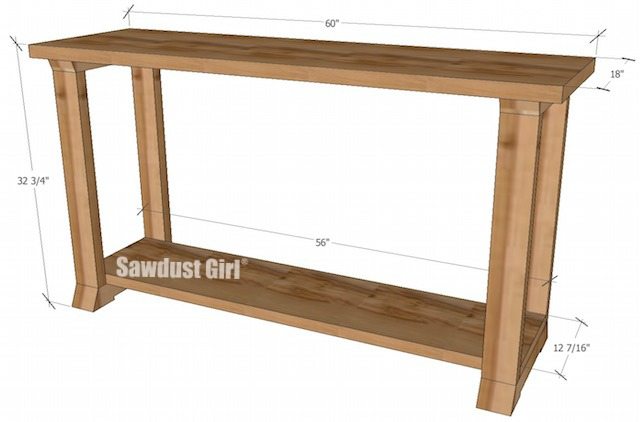 box leg sofa table