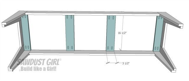 Free project plans to build an easy DIY wood bench from https://sawdustgirl.com.