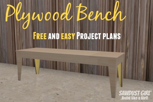 Fancy Pants Bench - free and easy project plans from https://sawdustgirl.com.
