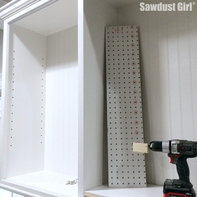 Diy Shelf Drilling Jig Sawdust Girl, Diy Adjustable Cabinet Shelves