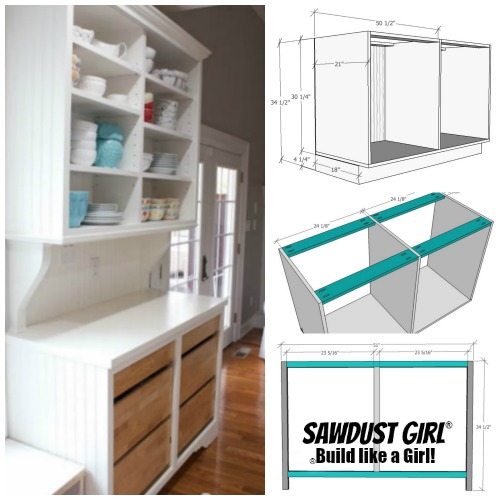 Plans for China Cabinet Base - Sawdust Girl®