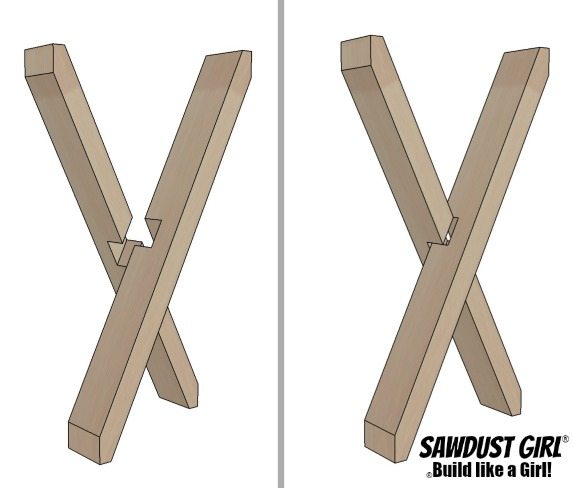 Cross leg on sale table plans