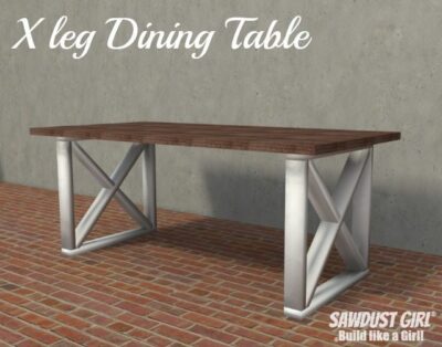X Leg Dining Table Plans - Build Plans | Sawdust Girl