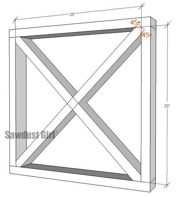 X leg dining table - free and easy project plans from https://sawdustgirl.com.