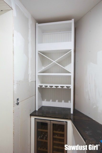 Installing a built-in wine storage cabinet 