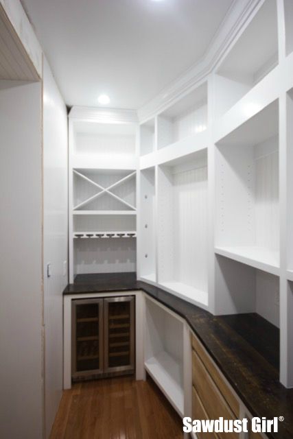 Pantry with Crown Moulding
