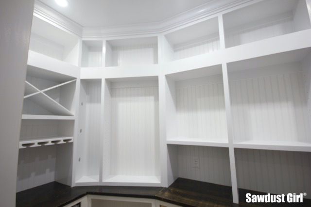 Pantry with Crown Moulding