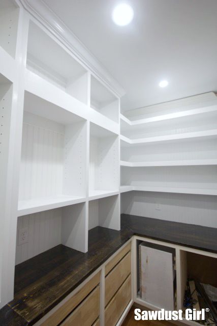 Pantry with Crown Moulding