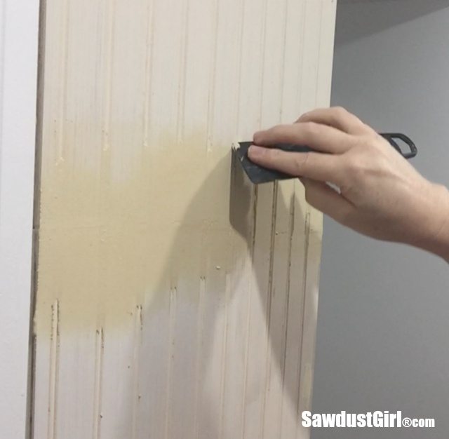 How to hide beadboard seams.