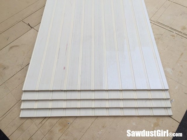 1/4 Primed Bead Board Panel