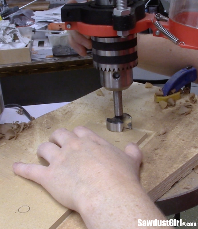 Router bit storage.