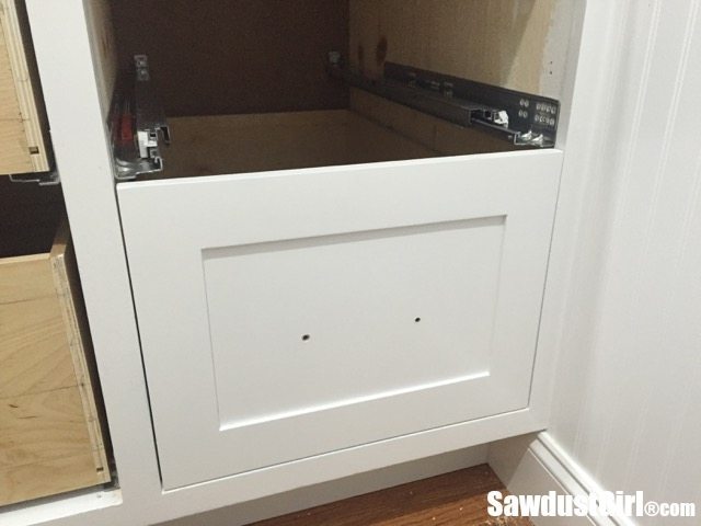 How to Install Cabinet Drawer Fronts - Sawdust Girl®