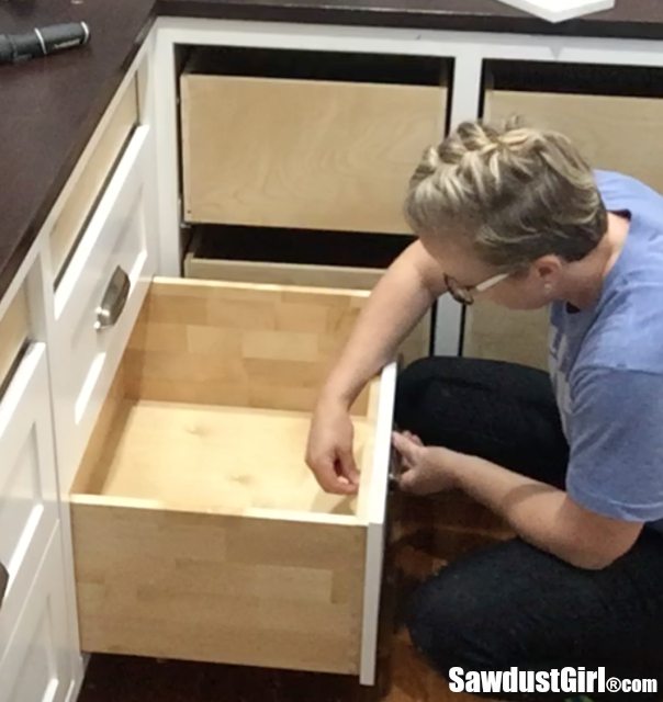 How To Install Drawer Fronts Sawdust Girl