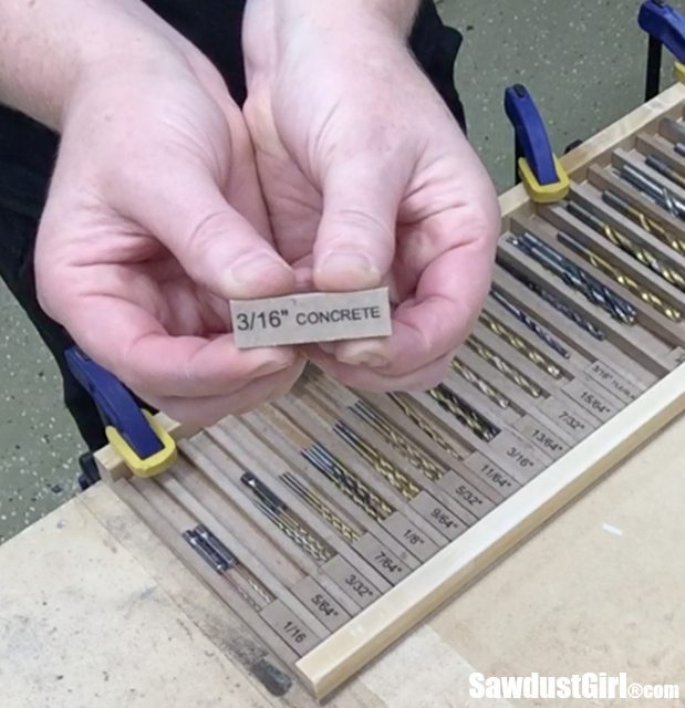 Drill Bit Storage Tray Sawdust Girl