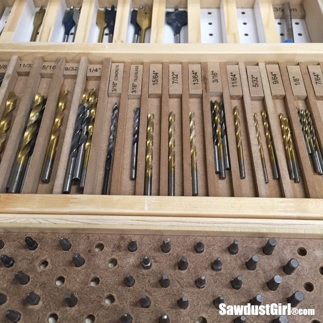 Drill Bit Storage Tray Sawdust Girl