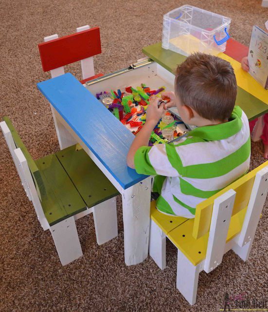 Hidden Storage Table and Chair set