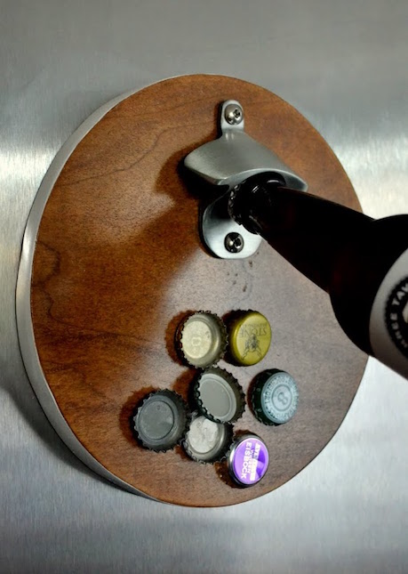 DIY magnetic bottle opener.