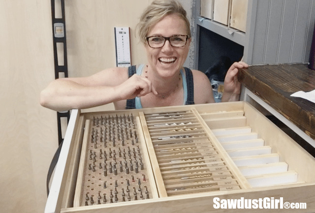 Drill Bit Drawer Storage Organizer