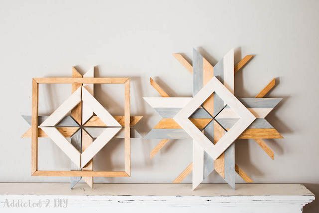 Scrap wood Snowflakes