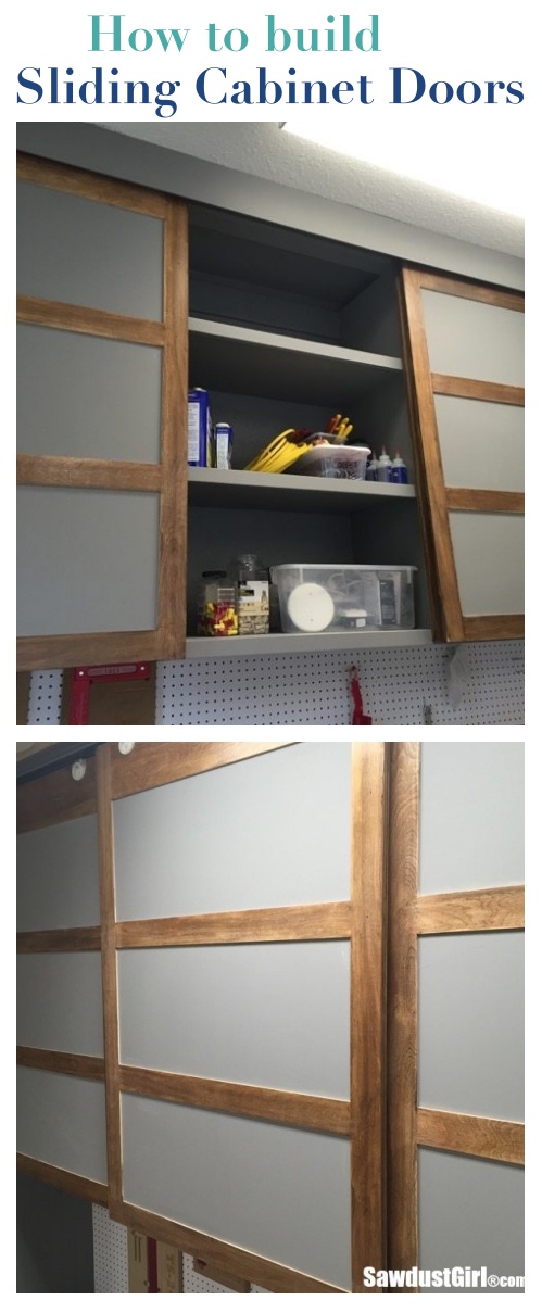 Easy DIY Sliding Doors for Cabinets - Sawdust Girl®