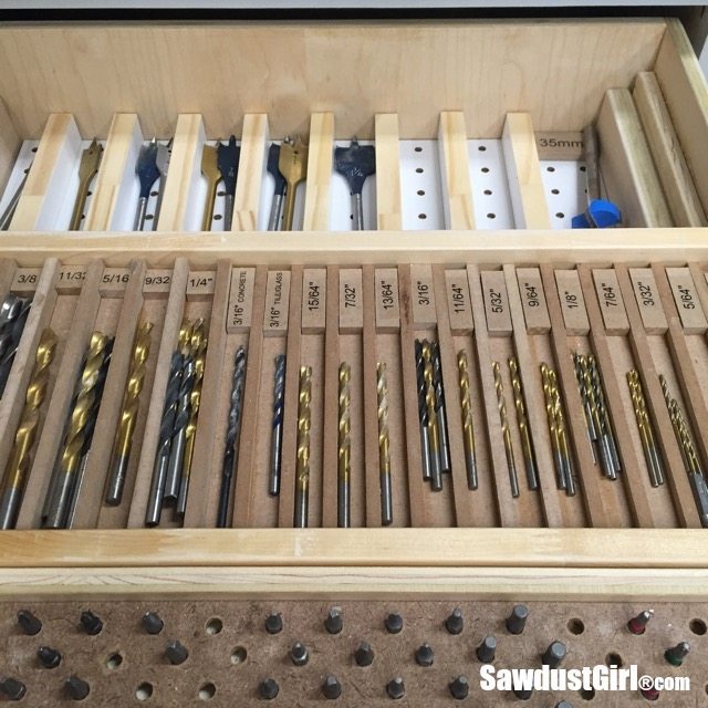 Drill Bit Storage Tray Sawdust Girl