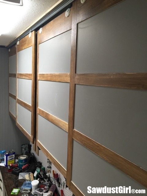 Easy Diy Sliding Doors For Cabinets Sawdust Girl