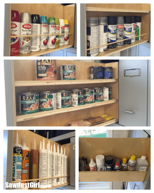 Build organized vertical drawers for the workshop.