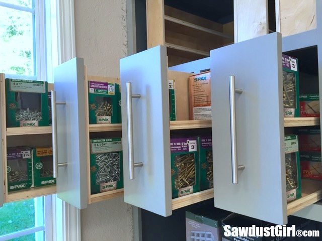 Add Vertical Storage Drawers to Existing Cabinets - Sawdust Girl®