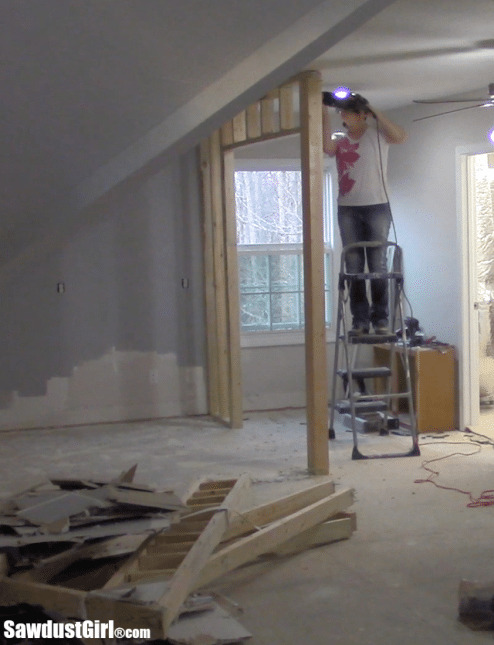 Building a craft room in the loft.