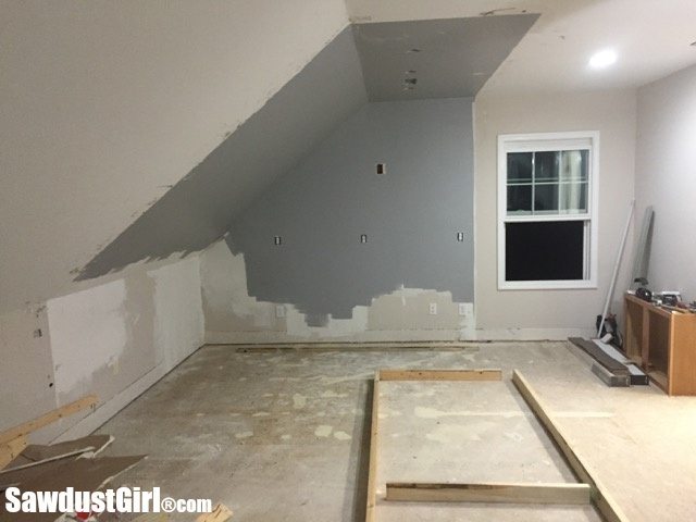 Building a craft room in the loft.