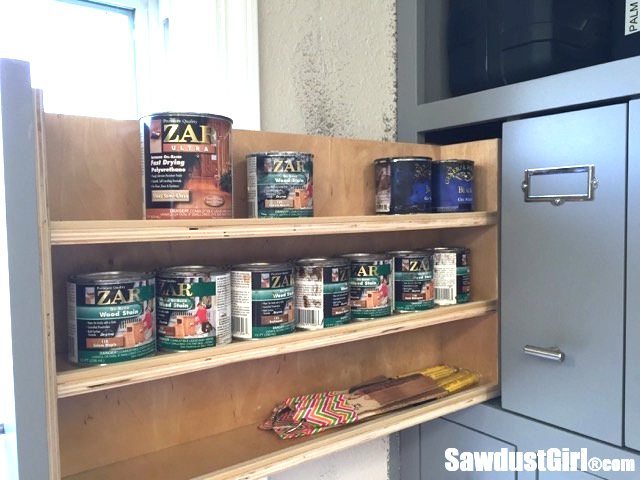 Build organized vertical drawers for the workshop.