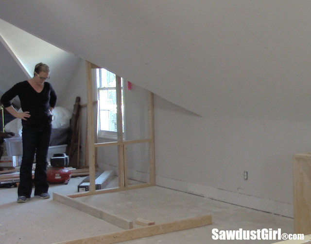 Building A Closet Around Wonky Angled Ceilings Sawdust Girl