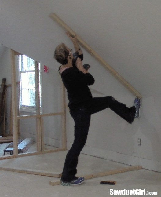 Framing a closet around wonky angled ceilings