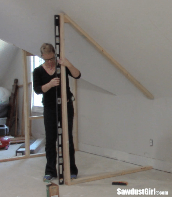 Framing a closet around wonky angled ceilings