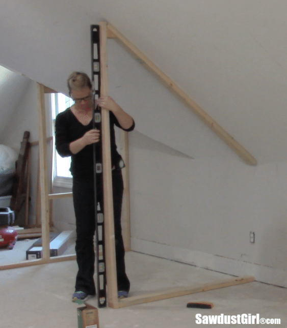 Building A Closet Around Wonky Angled Ceilings Sawdust Girl