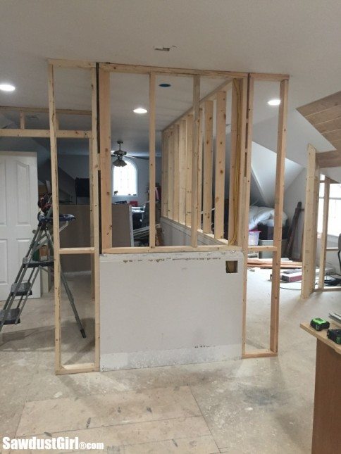 Extending stair walls