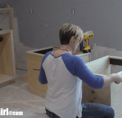 Installing Cabinets in Craft Room