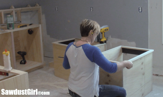 Craft room cabinets
