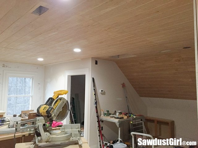 V Groove Plywood Plank Ceiling