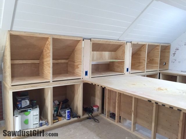 Building Angled Cabinets