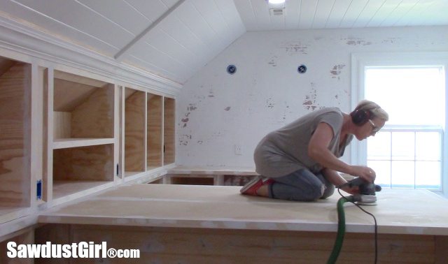 White Painted Countertops And Cabinets Sawdust Girl