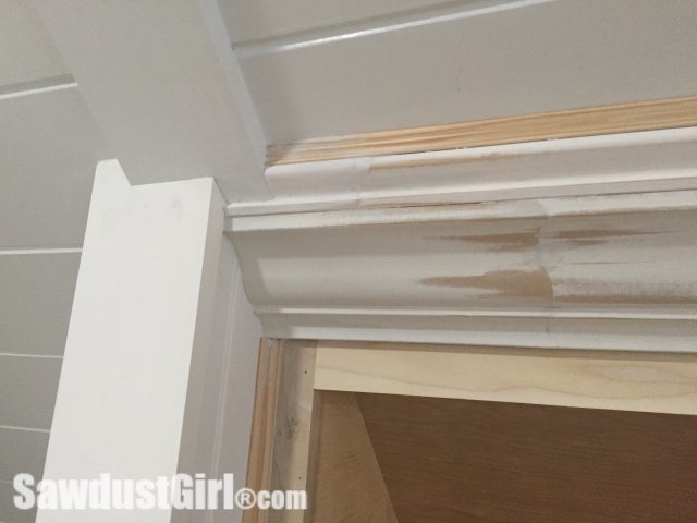 Crown Moulding on Angled Ceiling Seams After