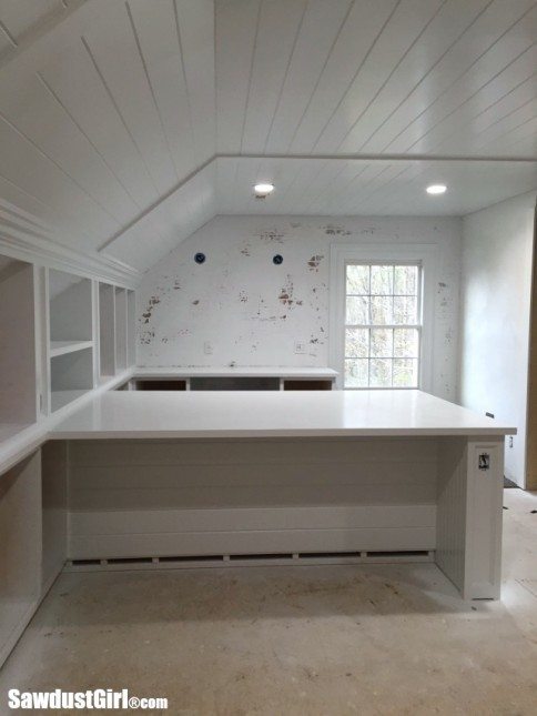 White Painted Countertops and Cabinets